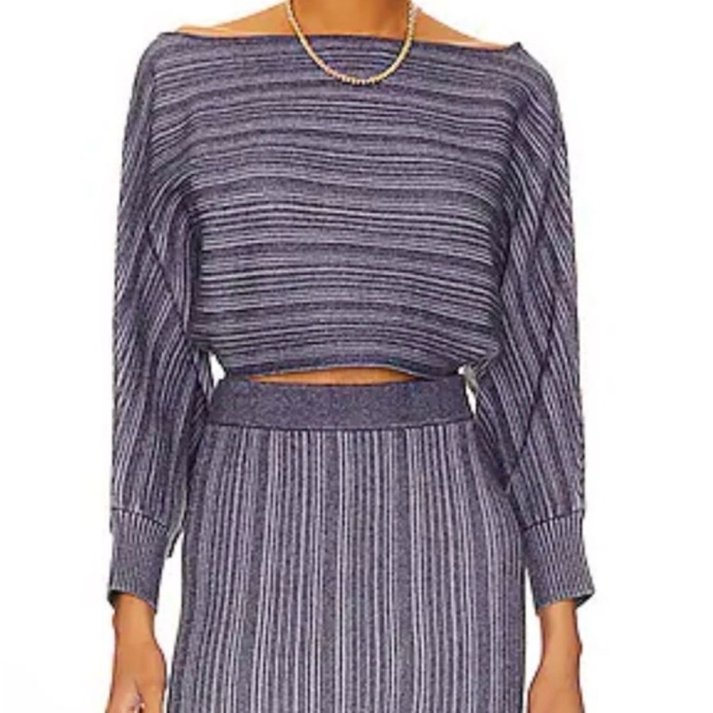 MISA Los Angeles Nia cropped knit sweater